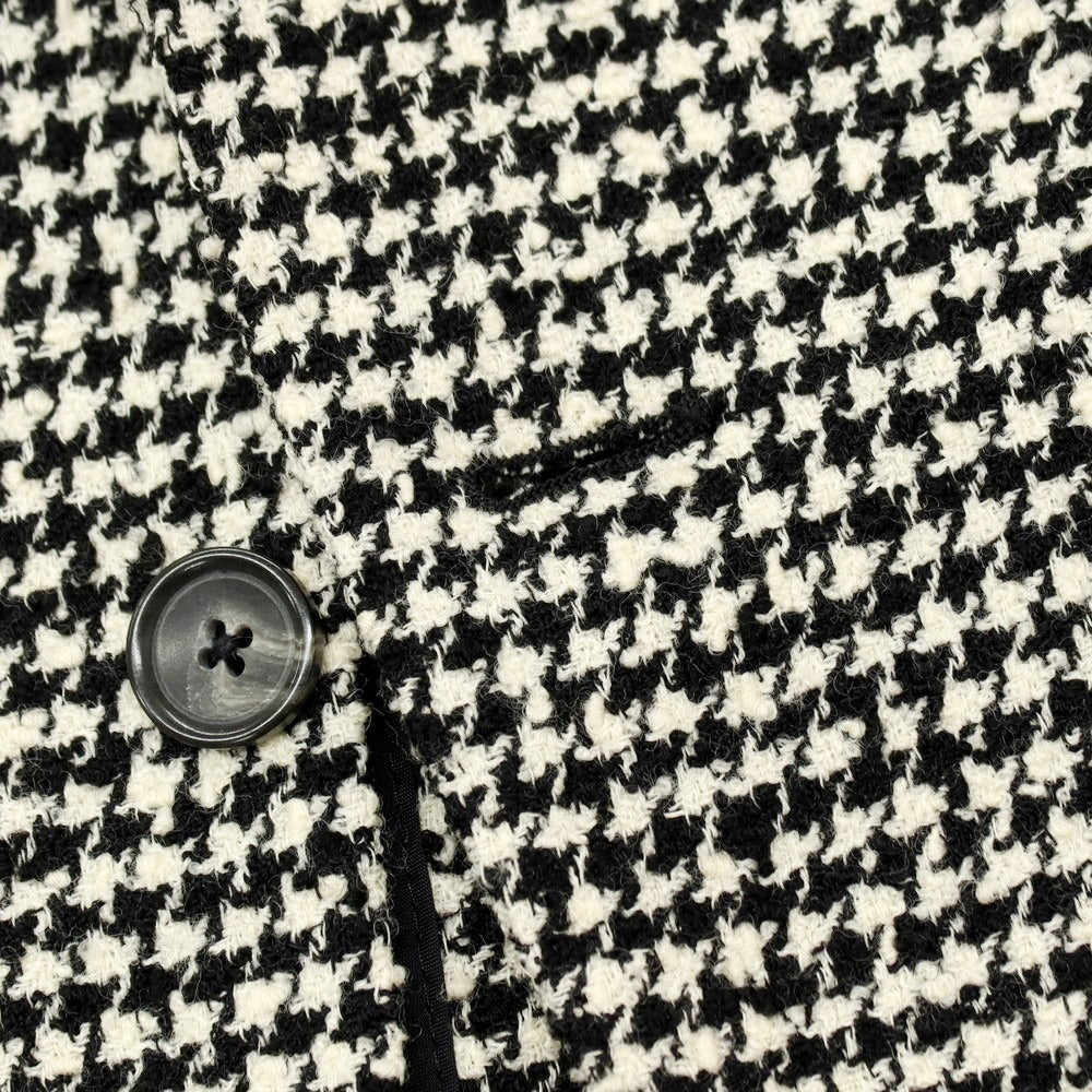 【中古】タリアトーレ TAGLIATORE Brilla per il gusto別注 ウールナイロンポリウレタン ハウンドトゥース テーラードジャケット ブラックxホワイト【サイズ44】【 状態ランクB 】【 メンズ 】