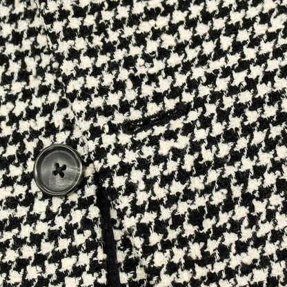 【中古】タリアトーレ TAGLIATORE Brilla per il gusto別注 ウールナイロンポリウレタン ハウンドトゥース テーラードジャケット ブラックxホワイト【サイズ44】【 状態ランクB 】【 メンズ 】