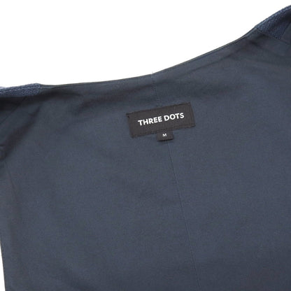 【中古】スリードッツ three dots コットンリネン カジュアル系ジレ ベスト ネイビー【サイズM】【 状態ランクC 】【 メンズ 】