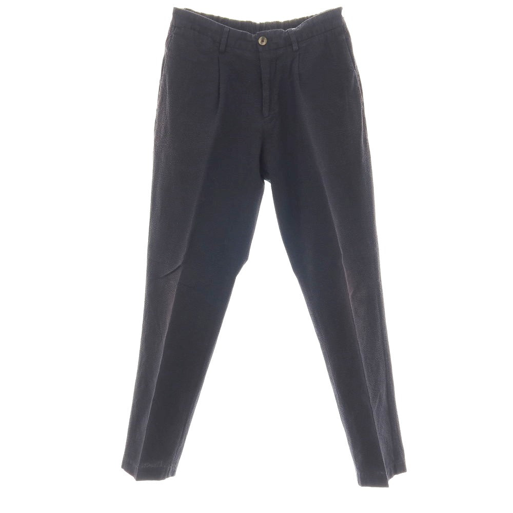 【中古】デヴォレ インチピット DEVORE Incipit コットン シアサッカー イージーパンツ ダークネイビー系【サイズ46】【 状態ランクC 】【 メンズ 】