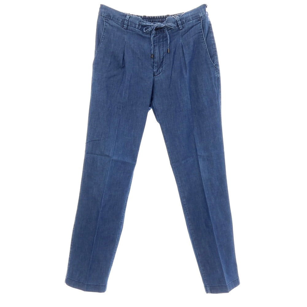 【中古】ジェルマーノ GERMANO ストレッチ コットン イージースラックスパンツ ネイビーブルー【サイズ46】【 状態ランクC 】【 メンズ 】