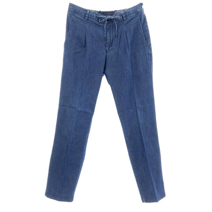 【SALE30%OFF/返品不可】【中古】ジェルマーノ GERMANO ストレッチ コットン イージースラックスパンツ ネイビーブルー【 サイズ46 】【 状態ランクC 】【 メンズ 】