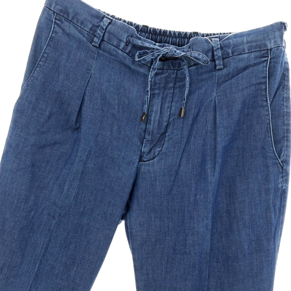 【中古】ジェルマーノ GERMANO ストレッチ コットン イージースラックスパンツ ネイビーブルー【サイズ46】【 状態ランクC 】【 メンズ 】