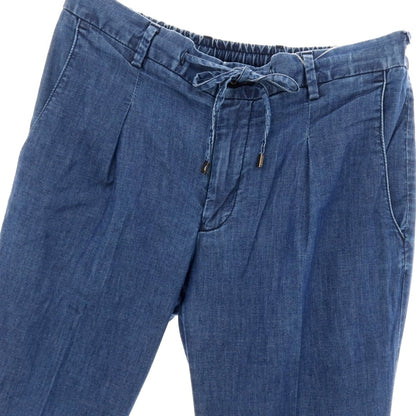 【SALE30%OFF/返品不可】【中古】ジェルマーノ GERMANO ストレッチ コットン イージースラックスパンツ ネイビーブルー【 サイズ46 】【 状態ランクC 】【 メンズ 】