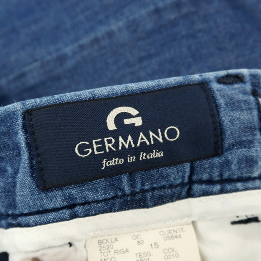 【SALE30%OFF/返品不可】【中古】ジェルマーノ GERMANO ストレッチ コットン イージースラックスパンツ ネイビーブルー【 サイズ46 】【 状態ランクC 】【 メンズ 】
