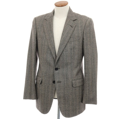 【中古】グッチ GUCCI ウール ストライプ テーラードジャケット グレー【サイズ48】【 状態ランクB 】【 メンズ 】