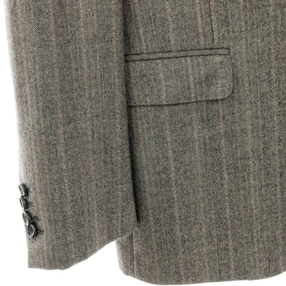 【中古】グッチ GUCCI ウール ストライプ テーラードジャケット グレー【サイズ48】【 状態ランクB 】【 メンズ 】