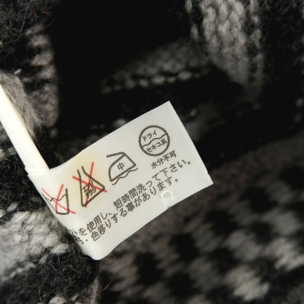 【中古】バランタイン BALLANTYNE カシミヤ スタンドカラー ダブルジップ カーディガン チャコールグレーxライトグレー【サイズ46】【 状態ランクC 】【 メンズ 】