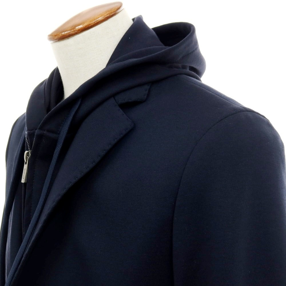 【中古】ボッジ BOGGI ポリエステルコットン フーディー カジュアルジャケット ネイビー【サイズ48】【 状態ランクA 】【 メンズ 】