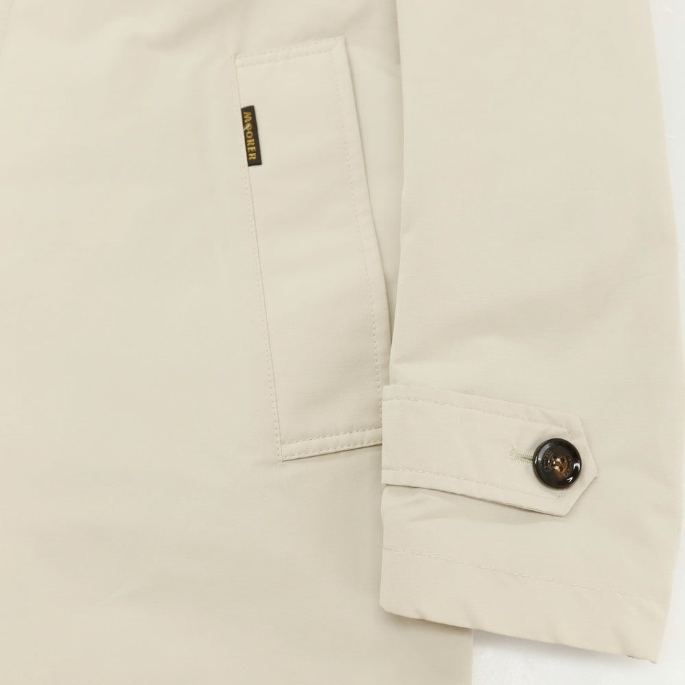 【中古】ムーレー MOORER コットンポリエステル ステンカラーコート ベージュ【サイズ44】【 状態ランクC 】【 メンズ 】