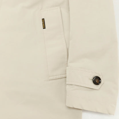 【中古】ムーレー MOORER コットンポリエステル ステンカラーコート ベージュ【サイズ44】【 状態ランクC 】【 メンズ 】