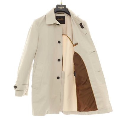【中古】ムーレー MOORER コットンポリエステル ステンカラーコート ベージュ【サイズ44】【 状態ランクC 】【 メンズ 】