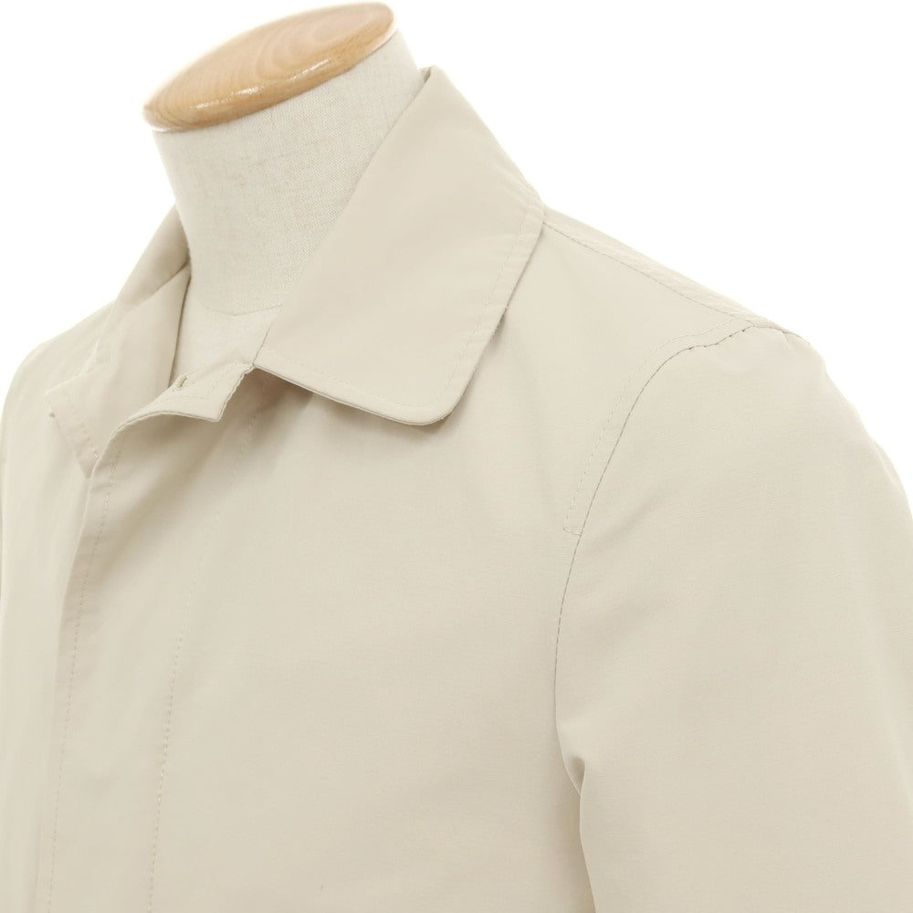 【中古】ムーレー MOORER コットンポリエステル ステンカラーコート ベージュ【サイズ44】【 状態ランクC 】【 メンズ 】