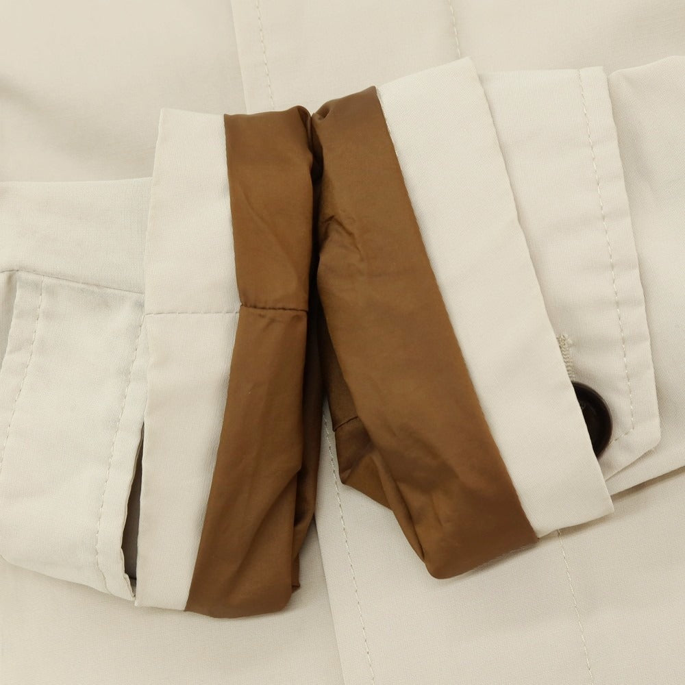 【中古】ムーレー MOORER コットンポリエステル ステンカラーコート ベージュ【サイズ44】【 状態ランクC 】【 メンズ 】