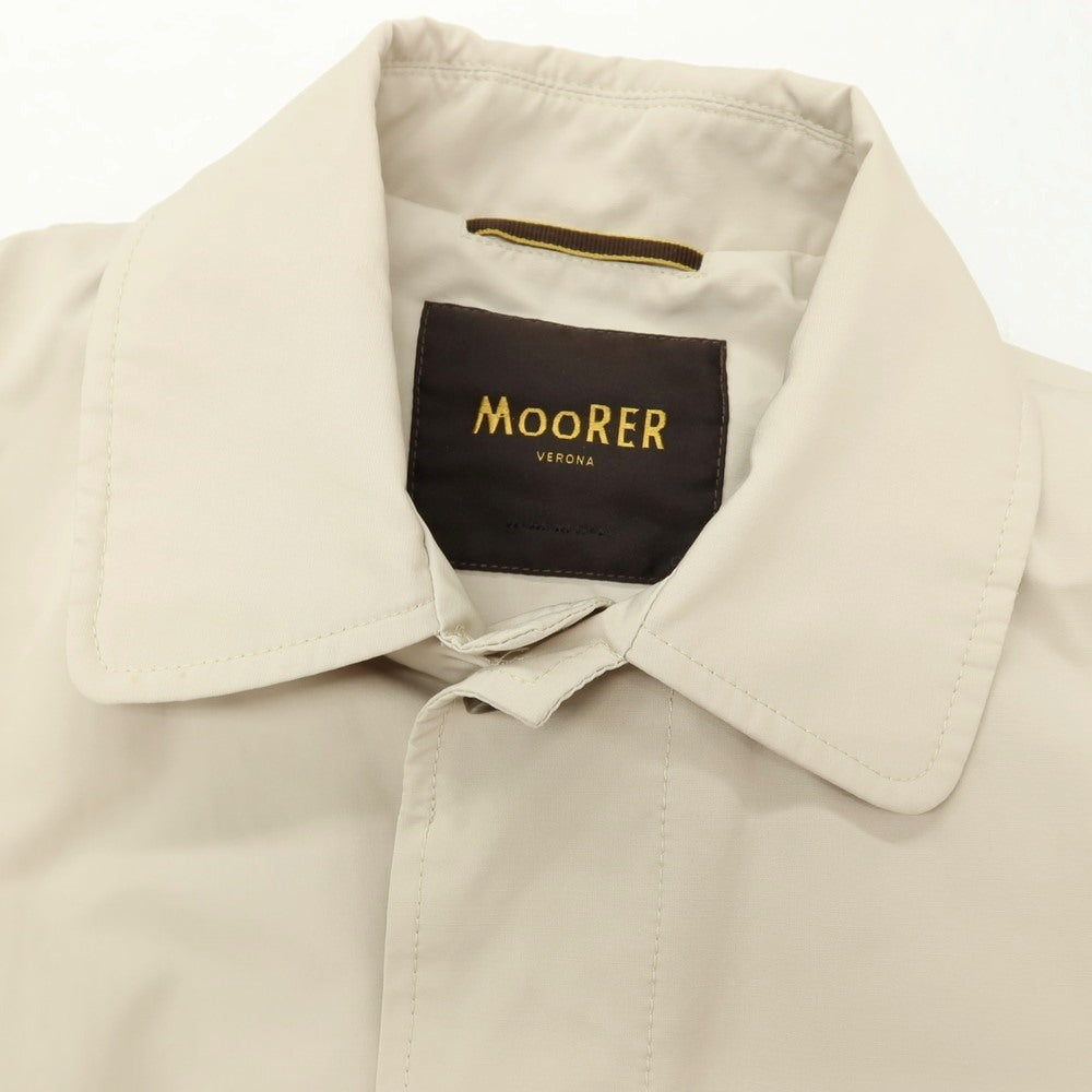 【中古】ムーレー MOORER コットンポリエステル ステンカラーコート ベージュ【サイズ44】【 状態ランクC 】【 メンズ 】