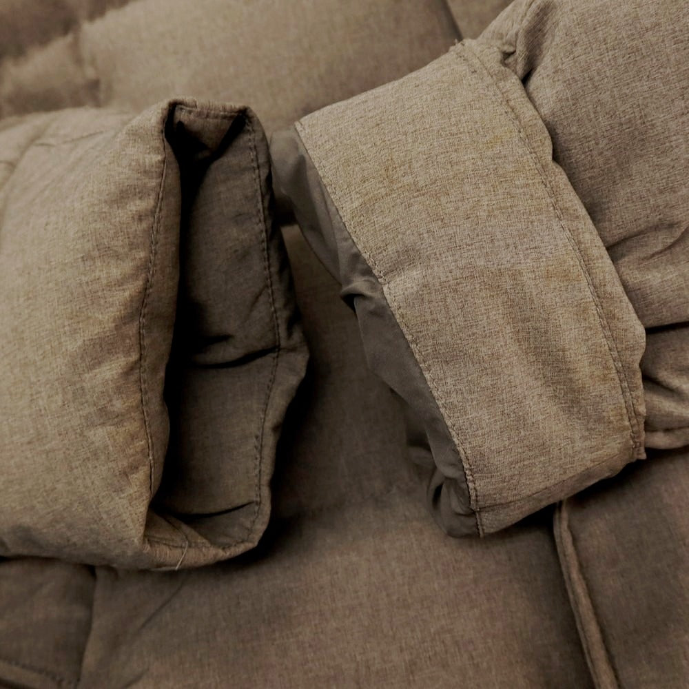 【中古】ヘルノ Herno ポリエステルナイロン ファー ダウンコート ダークベージュ【サイズ44】【 状態ランクC 】【 メンズ 】