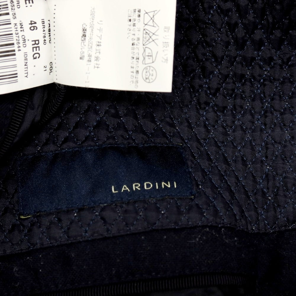 【中古】ラルディーニ LARDINI ウール ステンカラーコート ネイビー【 サイズ46 】【 状態ランクC 】【 メンズ 】