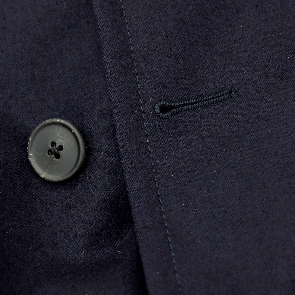 【中古】ラルディーニ LARDINI ウール ステンカラーコート ネイビー【 サイズ46 】【 状態ランクC 】【 メンズ 】