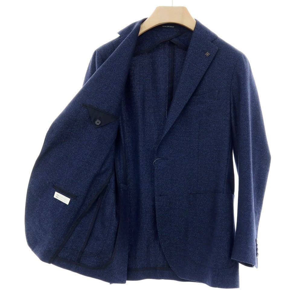【中古】タリアトーレ TAGLIATORE ウールコットン テーラードジャケット ネイビー【サイズ46】【 状態ランクC 】【 メンズ 】