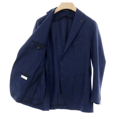 【中古】タリアトーレ TAGLIATORE ウールコットン テーラードジャケット ネイビー【サイズ46】【 状態ランクC 】【 メンズ 】