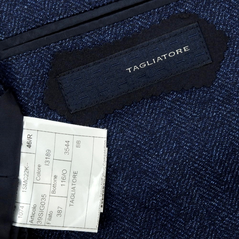 【中古】タリアトーレ TAGLIATORE ウールコットン テーラードジャケット ネイビー【サイズ46】【 状態ランクC 】【 メンズ 】