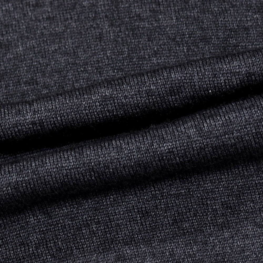 【中古】グランサッソ GRAN SASSO ガーメントダイ ハイゲージ ウール クルーネック プルオーバーニット ダークグレー【サイズ46】【 状態ランクB 】【 メンズ 】