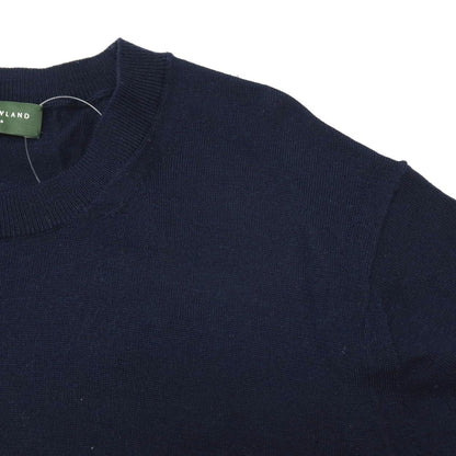 【中古】トゥモローランド TOMORROWLAND ハイゲージ ウール クルーネック プルオーバーニット ネイビー【サイズM】【 状態ランクB 】【 メンズ 】