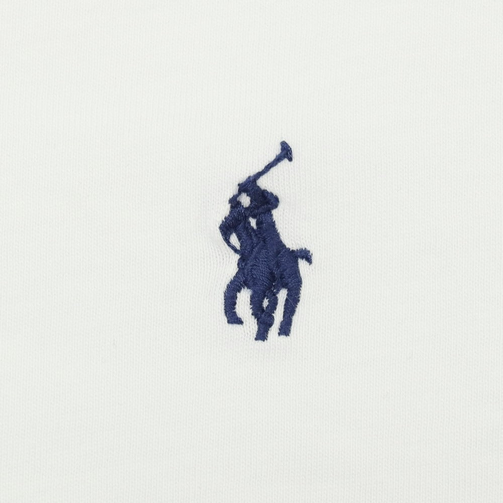 【中古】ポロ ラルフローレン Polo Ralph Lauren コットン クルーネック 長袖Ｔシャツ ホワイト【サイズXL】【 状態ランクB 】【 メンズ 】