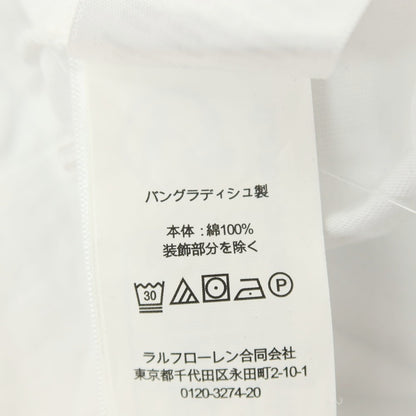 【中古】ポロ ラルフローレン Polo Ralph Lauren コットン クルーネック 長袖Ｔシャツ ホワイト【サイズXL】【 状態ランクB 】【 メンズ 】