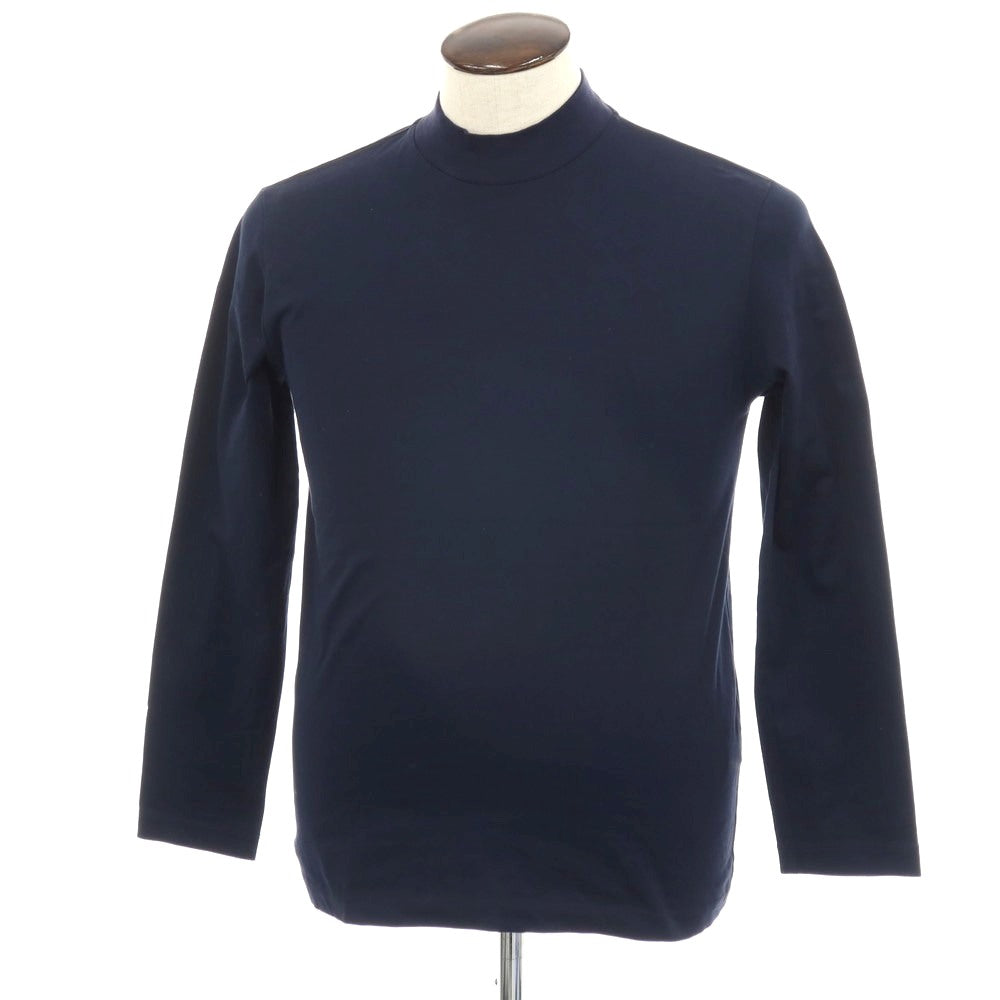 【中古】ビューティアンドユースユナイテッドアローズ BEAUTY&amp;YOUTH UNITED ARROWS コットン モックネック 長袖Ｔシャツ ネイビー【サイズL】【 状態ランクB 】【 メンズ 】[CPD]