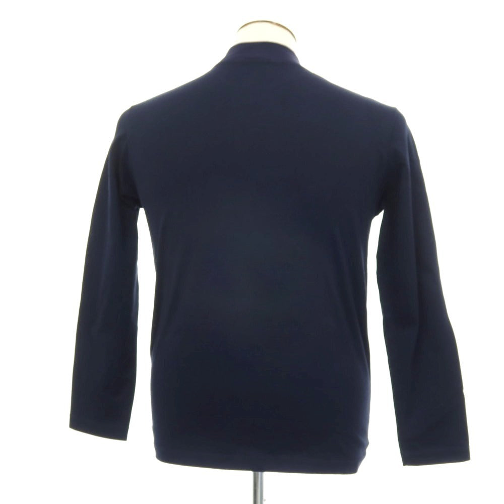 【中古】ビューティアンドユースユナイテッドアローズ BEAUTY&amp;YOUTH UNITED ARROWS コットン モックネック 長袖Ｔシャツ ネイビー【サイズL】【 状態ランクB 】【 メンズ 】