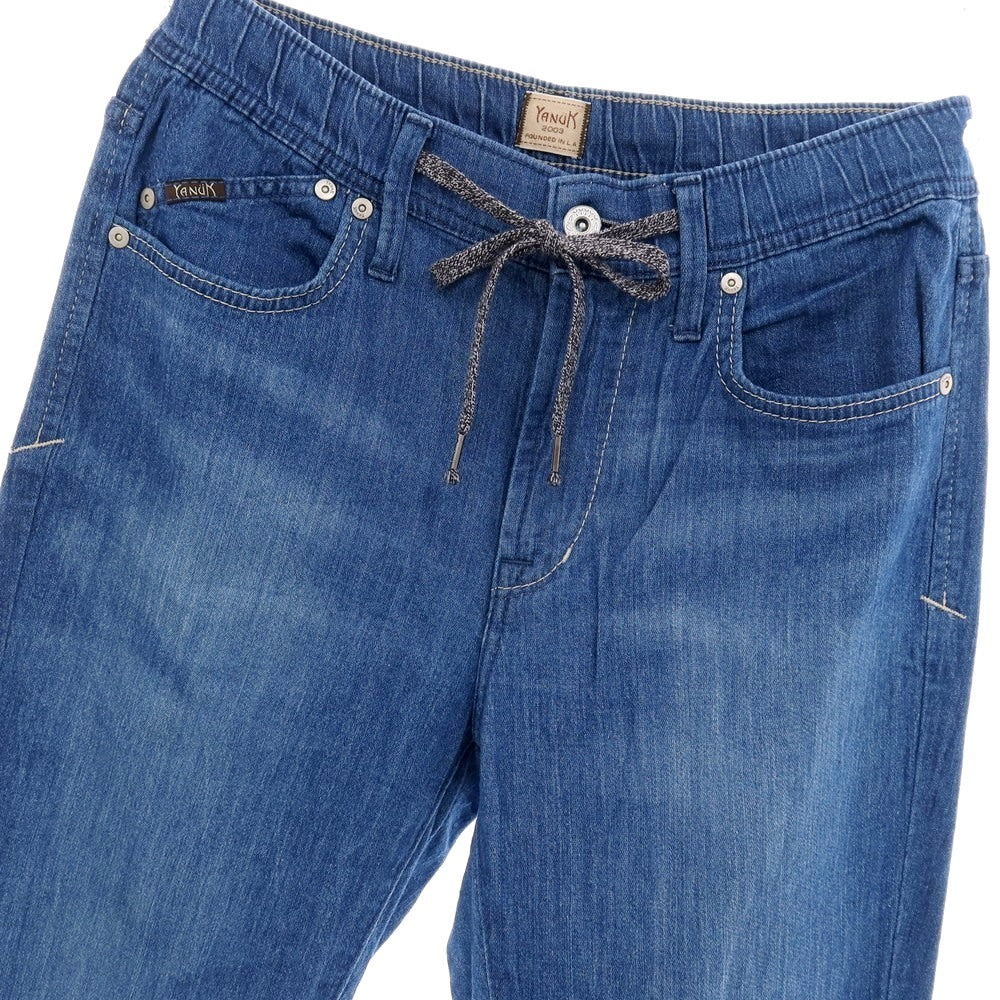 【中古】ヤヌーク YANUK ストレッチ コットンレーヨンリネン イージーデニムパンツ ブルー【サイズM】【 状態ランクB 】【 メンズ 】