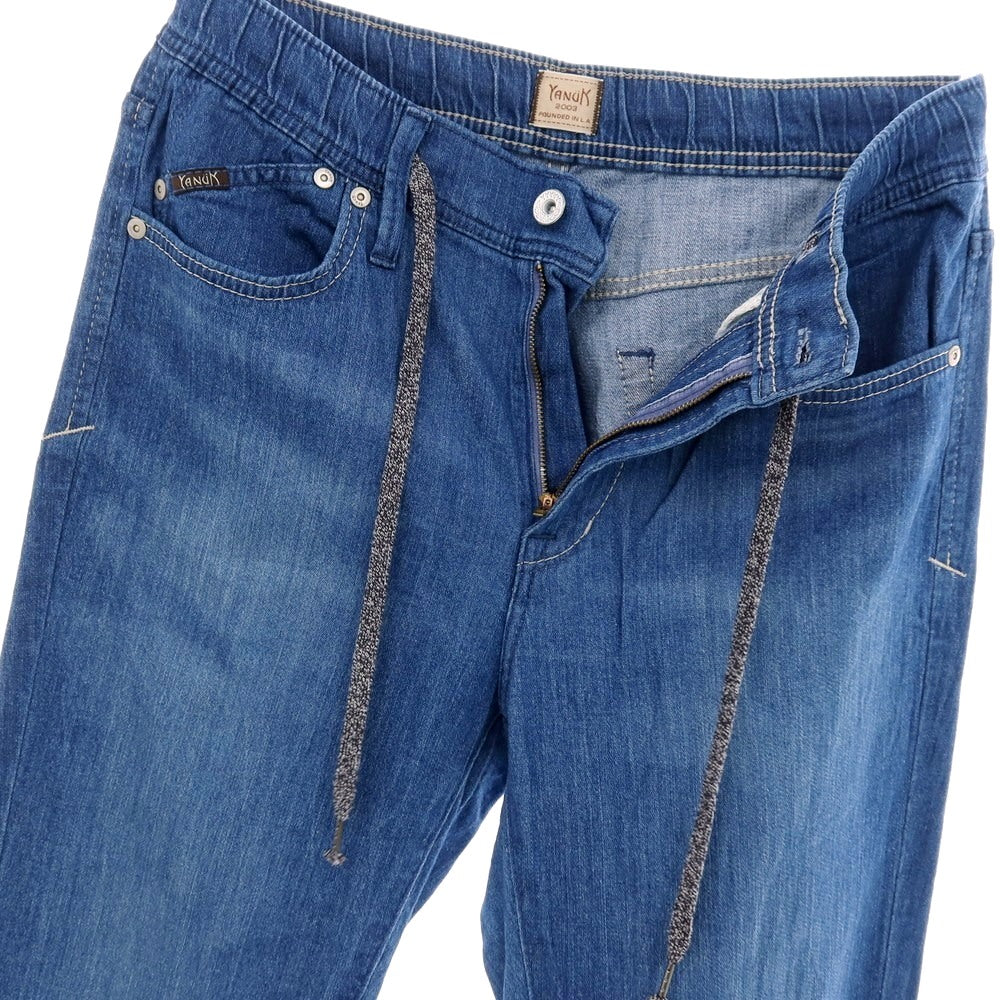 【中古】ヤヌーク YANUK ストレッチ コットンレーヨンリネン イージーデニムパンツ ブルー【サイズM】【 状態ランクB 】【 メンズ 】