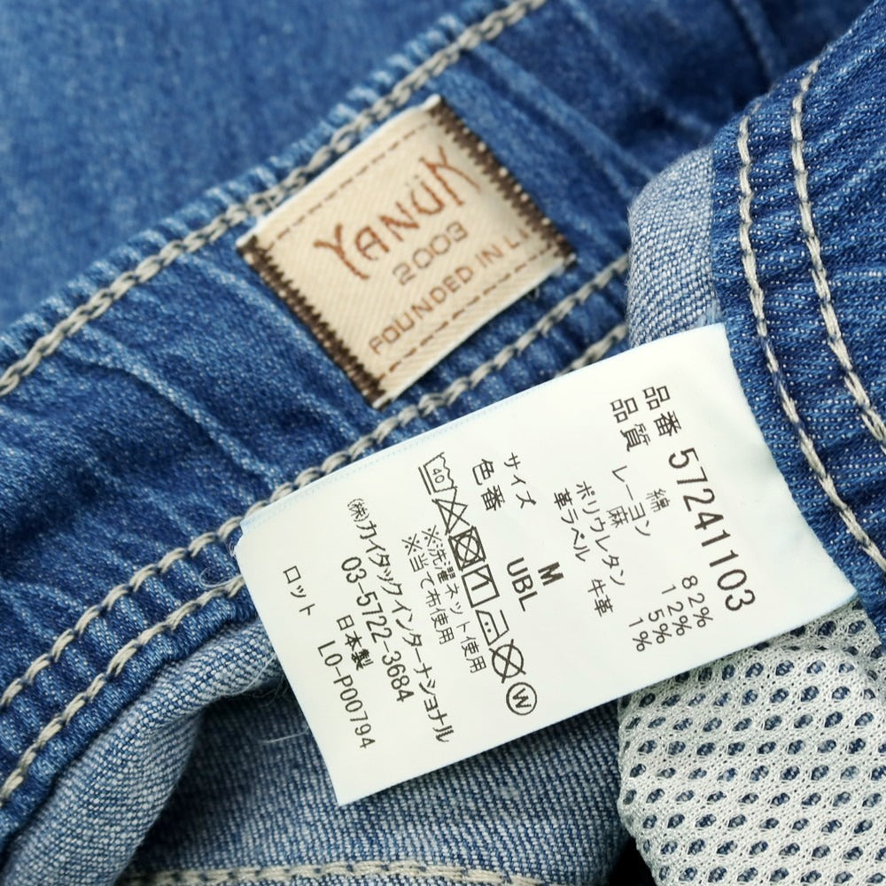 【中古】ヤヌーク YANUK ストレッチ コットンレーヨンリネン イージーデニムパンツ ブルー【サイズM】【 状態ランクB 】【 メンズ 】