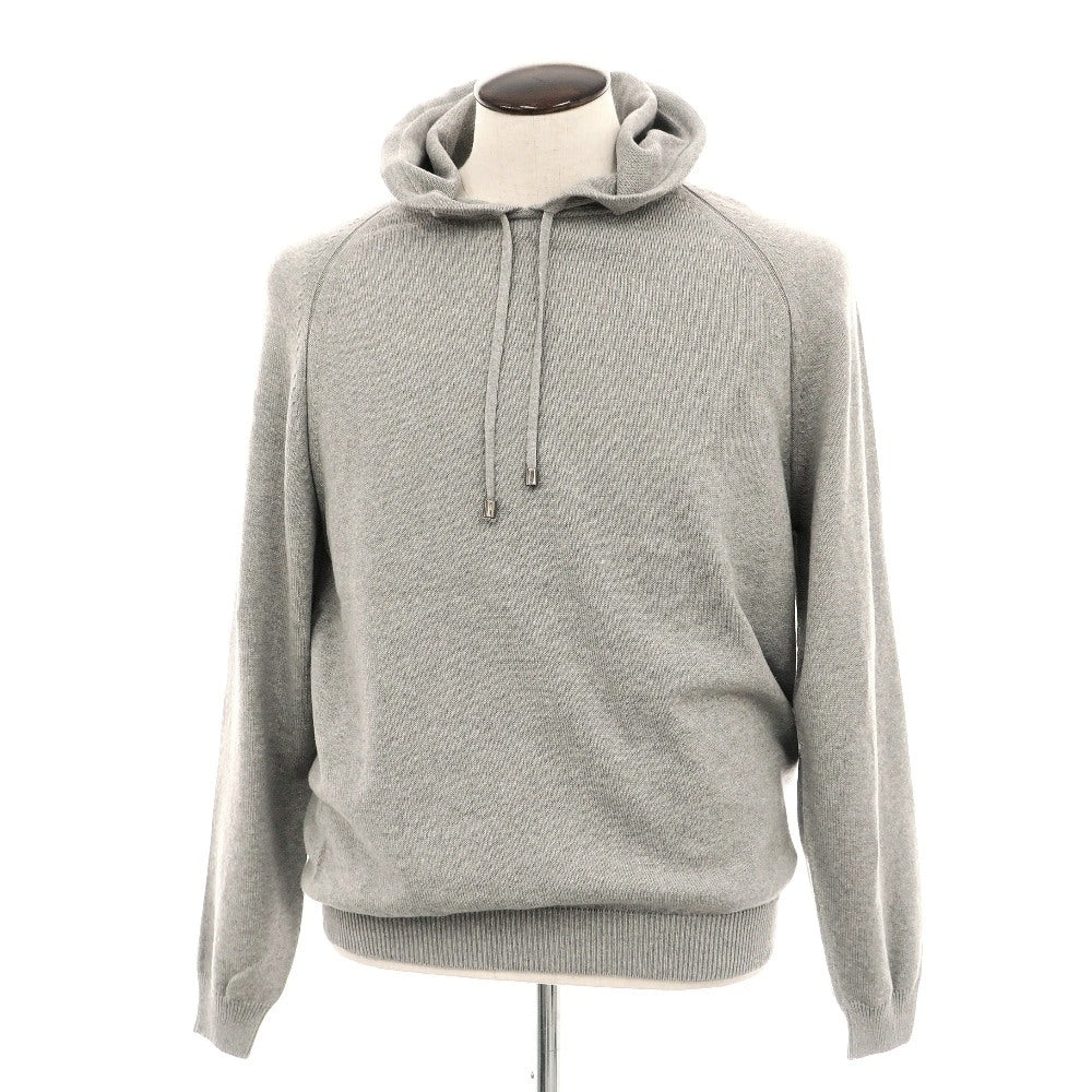 【新品】スカリオーネ SCAGLIONE コットン プルオーバー ニット パーカー グレー【サイズXL】【 状態ランクN 】【 メンズ 】