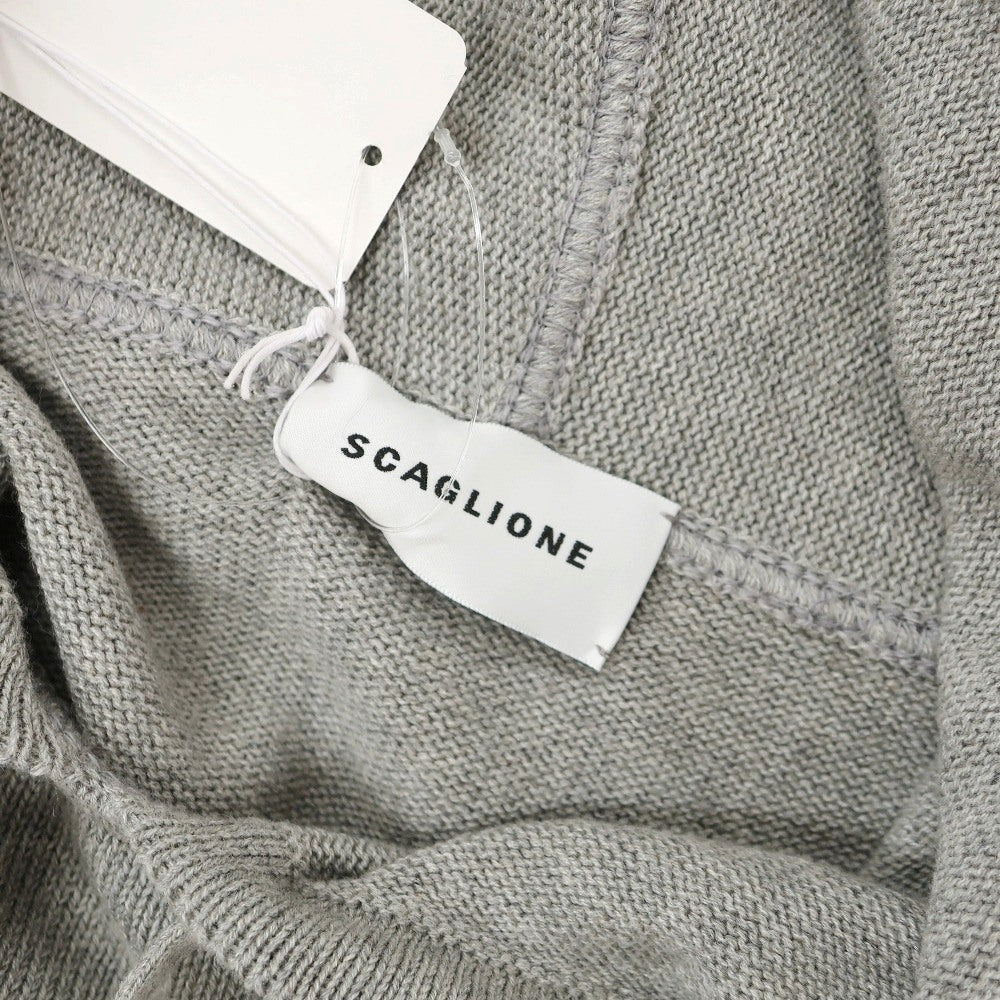 【新品】スカリオーネ SCAGLIONE コットン プルオーバー ニット パーカー グレー【サイズXL】【 状態ランクN 】【 メンズ 】
