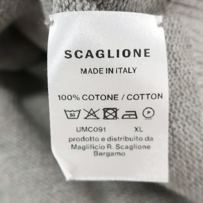 【新品】スカリオーネ SCAGLIONE コットン プルオーバー ニット パーカー グレー【サイズXL】【 状態ランクN 】【 メンズ 】