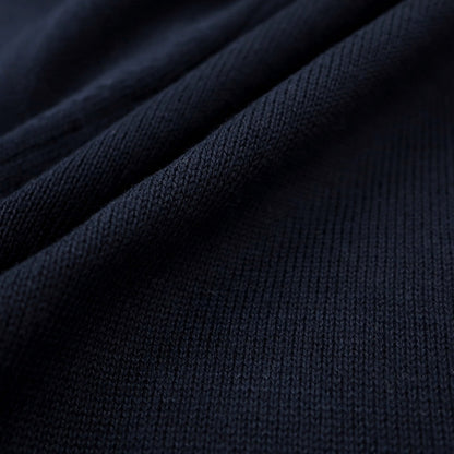 【新品】スカリオーネ SCAGLIONE コットン クルーネック 半袖 プルオーバーニット ネイビーxホワイト【サイズL】【 状態ランクN 】【 メンズ 】