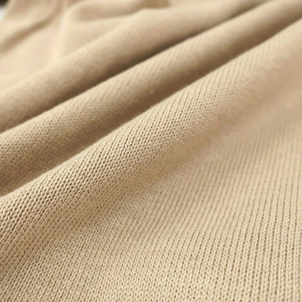 【新品】スカリオーネ SCAGLIONE コットン スキッパー 半袖 ポロニット ベージュxホワイト【サイズXL】【 状態ランクN 】【 メンズ 】