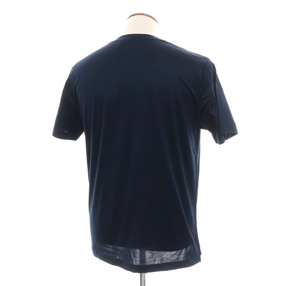 【新品】スカリオーネ SCAGLIONE コットン クルーネック 半袖Ｔシャツ ネイビー【サイズM】【 状態ランクN 】【 メンズ 】