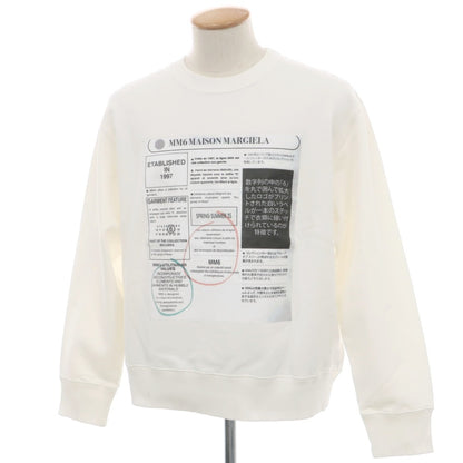 【新品アウトレット】エムエムシックス MM6 コットン クルーネック スウェット ホワイト【サイズXS】【 状態ランクN- 】【 メンズ 】