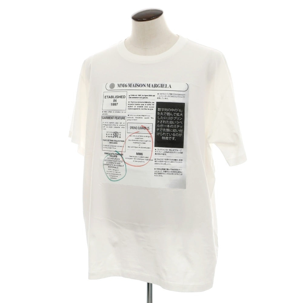 【新品アウトレット】エムエムシックス MM6 コットン クルーネック 半袖Ｔシャツ ホワイト【サイズXXL】【 状態ランクN- 】【 メンズ 】