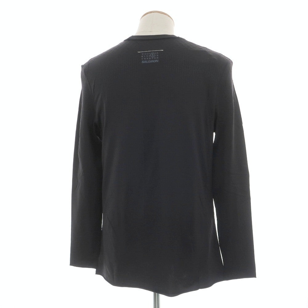 【新品】エムエムシックス MM6 × SALOMON ナイロン クルーネック 長袖Ｔシャツ ブラック【サイズS】【 状態ランクN 】【 ユニセックス 】[DPD]