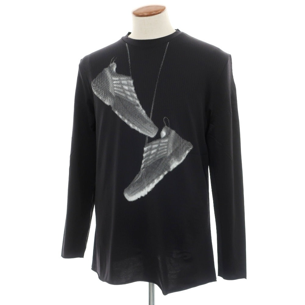 【新品】エムエムシックス MM6 × SALOMON ナイロン クルーネック 長袖Ｔシャツ ブラック【 M 】【 状態ランクN 】【 ユニセックス 】[APD]