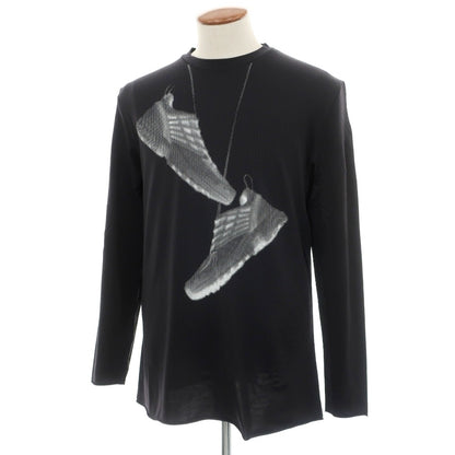 【新品】エムエムシックス MM6 × SALOMON ナイロン クルーネック 長袖Ｔシャツ ブラック【 M 】【 状態ランクN 】【 ユニセックス 】[APD]