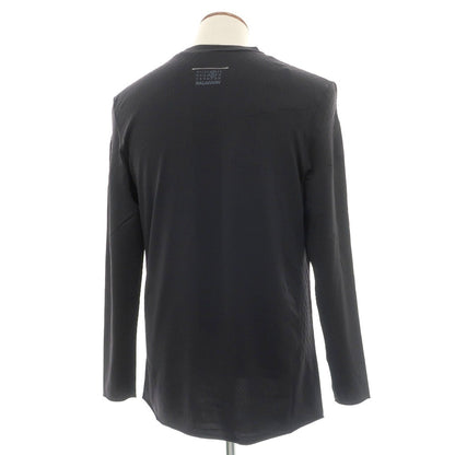 【新品】エムエムシックス MM6 × SALOMON ナイロン クルーネック 長袖Ｔシャツ ブラック【 M 】【 状態ランクN 】【 ユニセックス 】[APD]