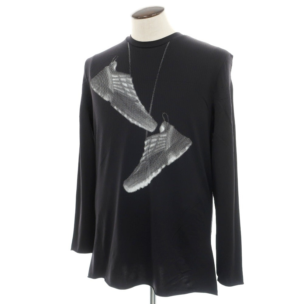 【新品】エムエムシックス MM6 × SALOMON ナイロン クルーネック 長袖Ｔシャツ ブラック【サイズL】【 状態ランクN 】【 ユニセックス 】