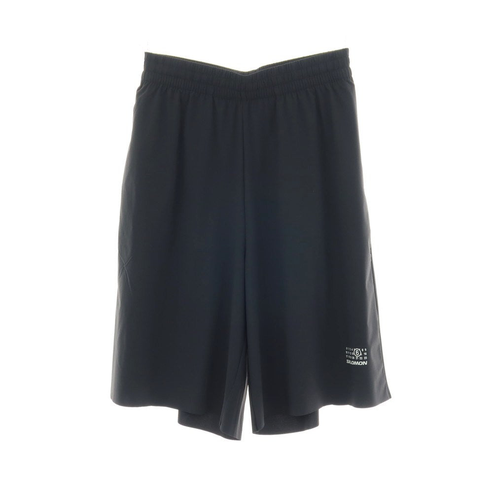 【新品】エムエムシックス MM6 × SALOMON ストレッチ ナイロン ショートパンツ ブラック【サイズS】【 状態ランクN 】【 ユニセックス 】