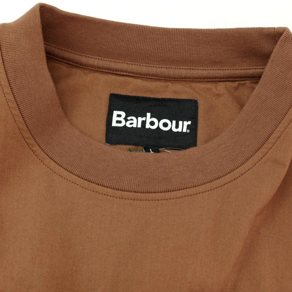 【新品】バブアー Barbour コットン クルーネック ポケット 半袖Ｔシャツ ブラウン【サイズL】【 状態ランクN 】【 メンズ 】