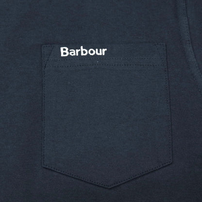 【新品】バブアー Barbour コットン クルーネック ポケット 半袖Ｔシャツ ネイビー【サイズS】【 状態ランクN 】【 メンズ 】